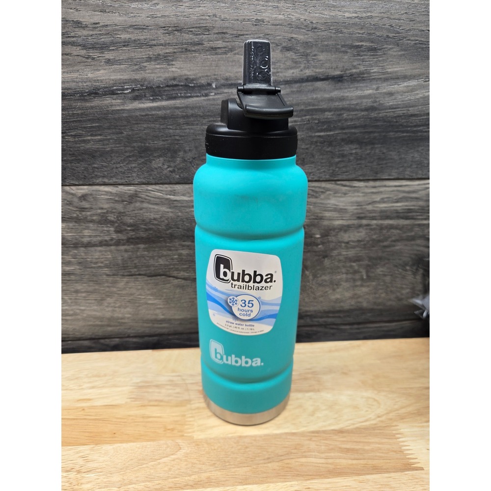 Bubba Trailblazer 40oz Insulated Stainless Steel Water Bottle Teal Straw Lid